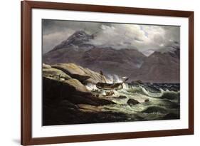 Shipwreck on the Norwegian Coast, 1831-Johan Christian Clausen Dahl-Framed Giclee Print