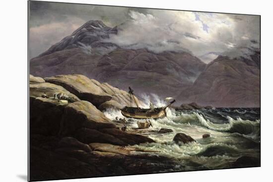 Shipwreck on the Norwegian Coast, 1831-Johan Christian Clausen Dahl-Mounted Giclee Print