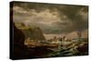 Shipwreck on the Norwegian Coast-Johan Christian Clausen Dahl-Stretched Canvas