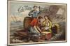 Shipwreck Survivors, Eating Corned Beef on a Raft in Storm-null-Mounted Giclee Print