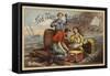 Shipwreck Survivors, Eating Corned Beef on a Raft in Storm-null-Framed Stretched Canvas