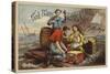 Shipwreck Survivors, Eating Corned Beef on a Raft in Storm-null-Stretched Canvas