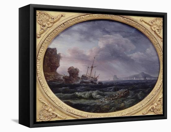 Shipwreck-Claude Joseph Vernet-Framed Stretched Canvas