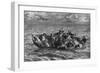 Shipwrecked Crew-Eugene Delacroix-Framed Art Print