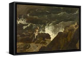 Shipwrecked on a Beach, c.1822-3-Theodore Gericault-Framed Stretched Canvas