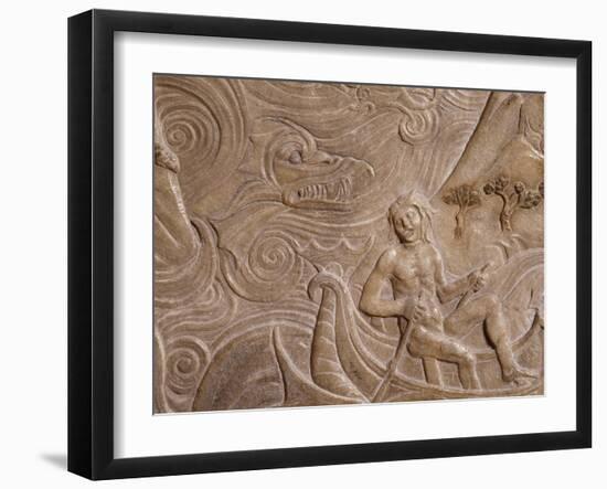 Shipwrecked Person at Mercy of Stormy Sea-Agostino Di Duccio-Framed Giclee Print