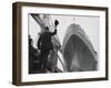 Shipyard Director Waves off the Ship at the Launch of the Transvaal Castle, January 1961-null-Framed Premium Photographic Print