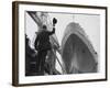 Shipyard Director Waves off the Ship at the Launch of the Transvaal Castle, January 1961-null-Framed Photographic Print