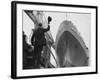 Shipyard Director Waves off the Ship at the Launch of the Transvaal Castle, January 1961-null-Framed Photographic Print