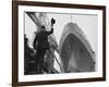 Shipyard Director Waves off the Ship at the Launch of the Transvaal Castle, January 1961-null-Framed Photographic Print