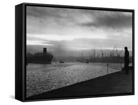 Shipyard Sunset-null-Framed Stretched Canvas