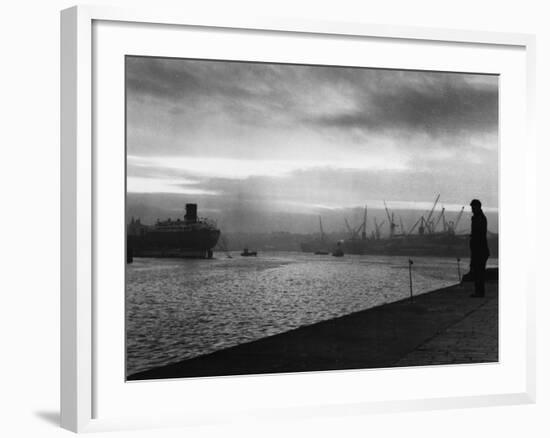 Shipyard Sunset-null-Framed Photographic Print