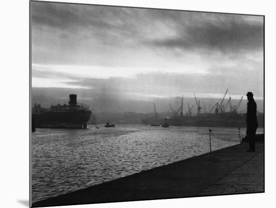 Shipyard Sunset-null-Mounted Photographic Print