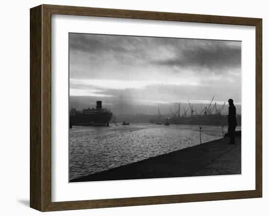 Shipyard Sunset-null-Framed Photographic Print