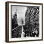 Shipyard Workers Watching as the "Bethlehem Fairchild" Launches Into the Water-Marie Hansen-Framed Photographic Print
