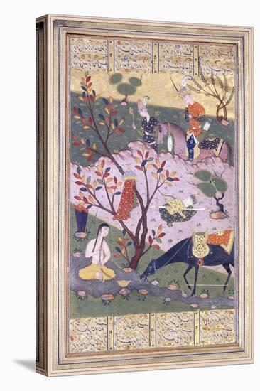 Shirin Bathing, C.1580-null-Stretched Canvas