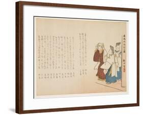 Shirine Maiden at Itsukushima on the New Year's Day, January 1857-Ueda K?ch?-Framed Giclee Print