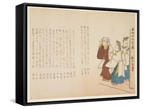 Shirine Maiden at Itsukushima on the New Year's Day, January 1857-Ueda K?ch?-Framed Stretched Canvas