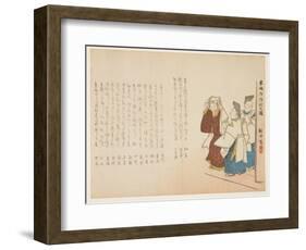 Shirine Maiden at Itsukushima on the New Year's Day, January 1857-Ueda K?ch?-Framed Giclee Print