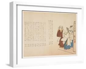 Shirine Maiden at Itsukushima on the New Year's Day, January 1857-Ueda K?ch?-Framed Giclee Print