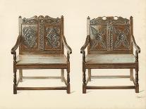 Oak Inlaid Chest, Property of Arthur James-Shirley Charles Llewellyn Slocombe-Giclee Print