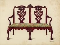 Settee, Property of Miss Mills-Shirley Charles Llewellyn Slocombe-Framed Giclee Print