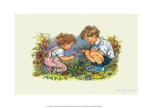 Reading - Alfie Illustrated Print-Shirley Hughes-Giclee Print