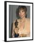 Shirley MacLaine Holding Her Oscar in Press Room at Academy Awards-John Paschal-Framed Premium Photographic Print