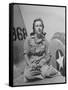 Shirley Slade Pilot Trainee in Women's Flying Training Detachment, Sporting Pigtails, GI Coveralls-Peter Stackpole-Framed Stretched Canvas