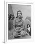 Shirley Slade Pilot Trainee in Women's Flying Training Detachment, Sporting Pigtails, GI Coveralls-Peter Stackpole-Framed Photographic Print