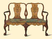 Walnut settee inlaid with marquetry, 1905-Shirley Slocombe-Giclee Print