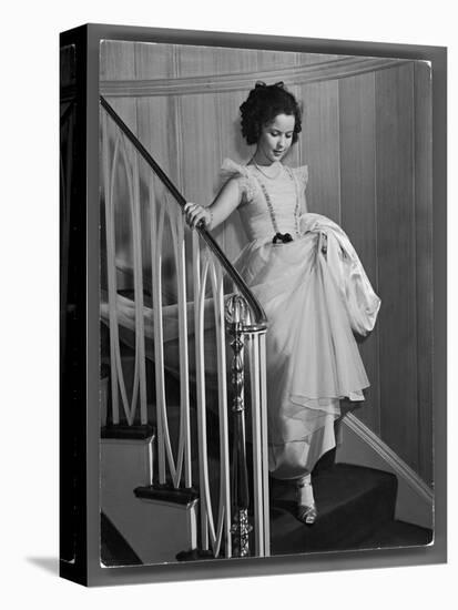 Shirley Temple at Bel Air Country Club at Her 11th Birthday Party-Peter Stackpole-Stretched Canvas