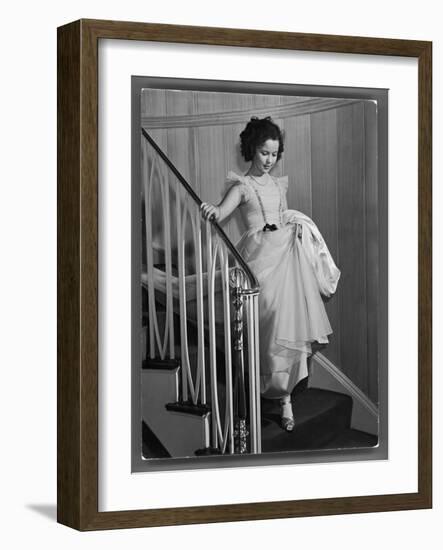 Shirley Temple at Bel Air Country Club at Her 11th Birthday Party-Peter Stackpole-Framed Photographic Print