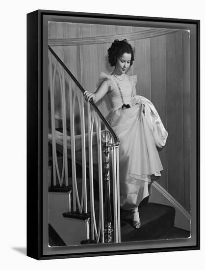 Shirley Temple at Bel Air Country Club at Her 11th Birthday Party-Peter Stackpole-Framed Stretched Canvas