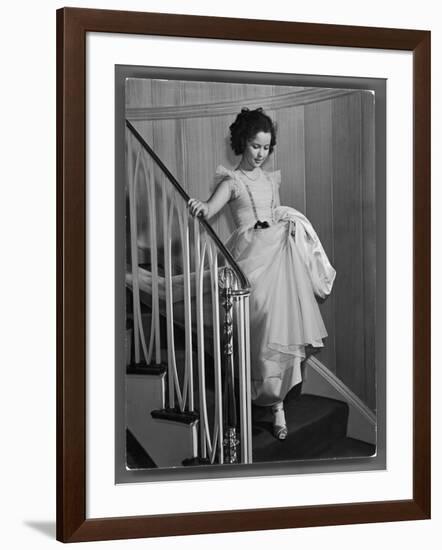 Shirley Temple at Bel Air Country Club at Her 11th Birthday Party-Peter Stackpole-Framed Photographic Print