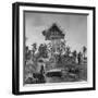 Shirtless American GI Kneeling in Prayer in Front of Crucifix at a Catholic Shrine-Peter Stackpole-Framed Photographic Print