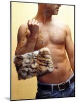 Shirtless Man Carrying an Animal Print Purse-Steve Cicero-Mounted Photographic Print