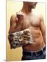 Shirtless Man Carrying an Animal Print Purse-Steve Cicero-Mounted Photographic Print