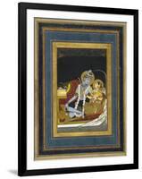 Shiva and Parvati Seated on a Terrace-null-Framed Art Print