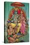 Shiva and Parvati with Hanuman-null-Stretched Canvas