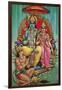 Shiva and Parvati with Hanuman-null-Framed Art Print