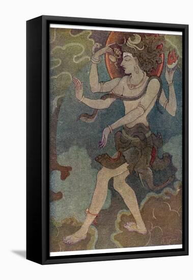 Shiva as Nataraja-Khitindra Nath Mazumdar-Framed Stretched Canvas