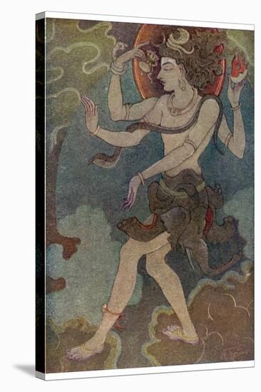 Shiva as Nataraja-Khitindra Nath Mazumdar-Stretched Canvas