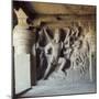 Shiva, Destroyer of the Elephants, Kailasa, Ellora, Maharashtra State, India-Robert Harding-Mounted Photographic Print