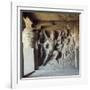 Shiva, Destroyer of the Elephants, Kailasa, Ellora, Maharashtra State, India-Robert Harding-Framed Photographic Print