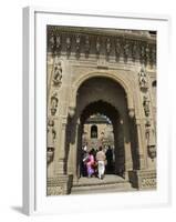 Shiva Hindu Temple and Ahilya Fort Complex on Banks of the Narmada River-R H Productions-Framed Photographic Print