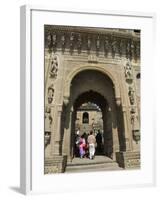 Shiva Hindu Temple and Ahilya Fort Complex on Banks of the Narmada River-R H Productions-Framed Photographic Print