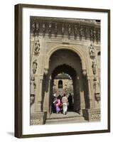 Shiva Hindu Temple and Ahilya Fort Complex on Banks of the Narmada River-R H Productions-Framed Photographic Print
