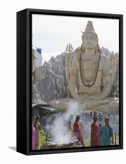 Shiva Mandir Temple, Bengaluru, Karnataka State, India-Marco Cristofori-Framed Stretched Canvas