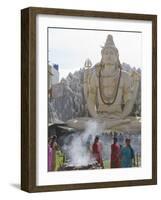 Shiva Mandir Temple, Bengaluru, Karnataka State, India-Marco Cristofori-Framed Photographic Print